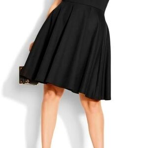 City Chic Elegant Black Midi‎ Dress